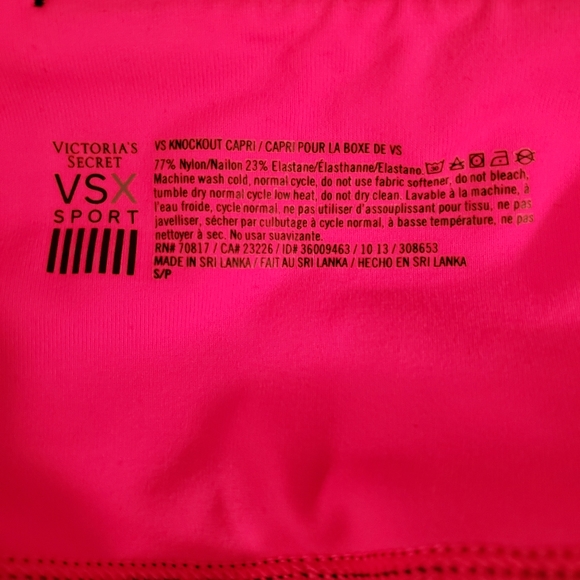 Victoria's Secret VSX Sport | Black/White Dots Knockout Capri Leggings - Picture 5 of 5
